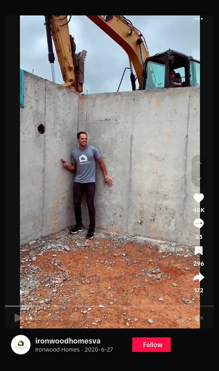 social media video we created for locally focused construction company